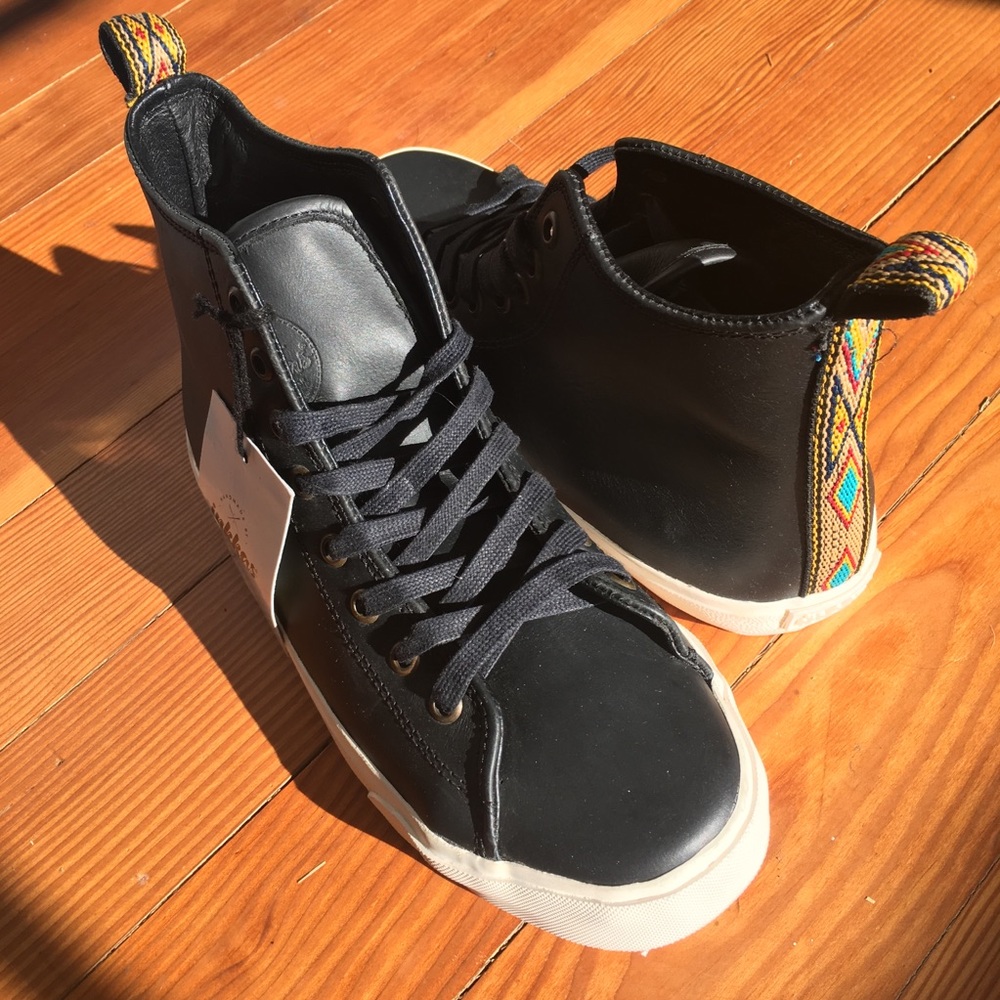 INKKAS Hightop Sneakers Black leather Size M6/W8